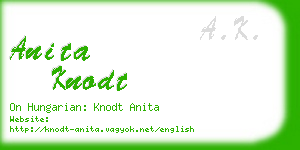 anita knodt business card